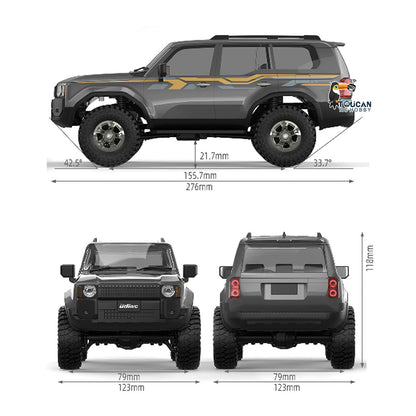 15KM/H UDIRC UCX1802PRO 1/18 4WD Remote Control Off Road Car RTR RC Crawler Brushless Motor Lights Battery No Sound System