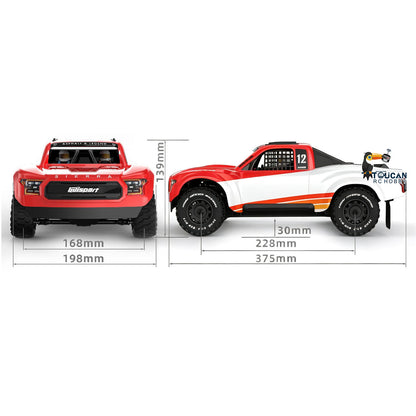 TOUCAN RC HOBBY UDIRC UD1203 1/12 RC Off Road Vehicle 4WD Remote Control Short Course Truck Center Differential Metal Drive Shaft Brushless ESC