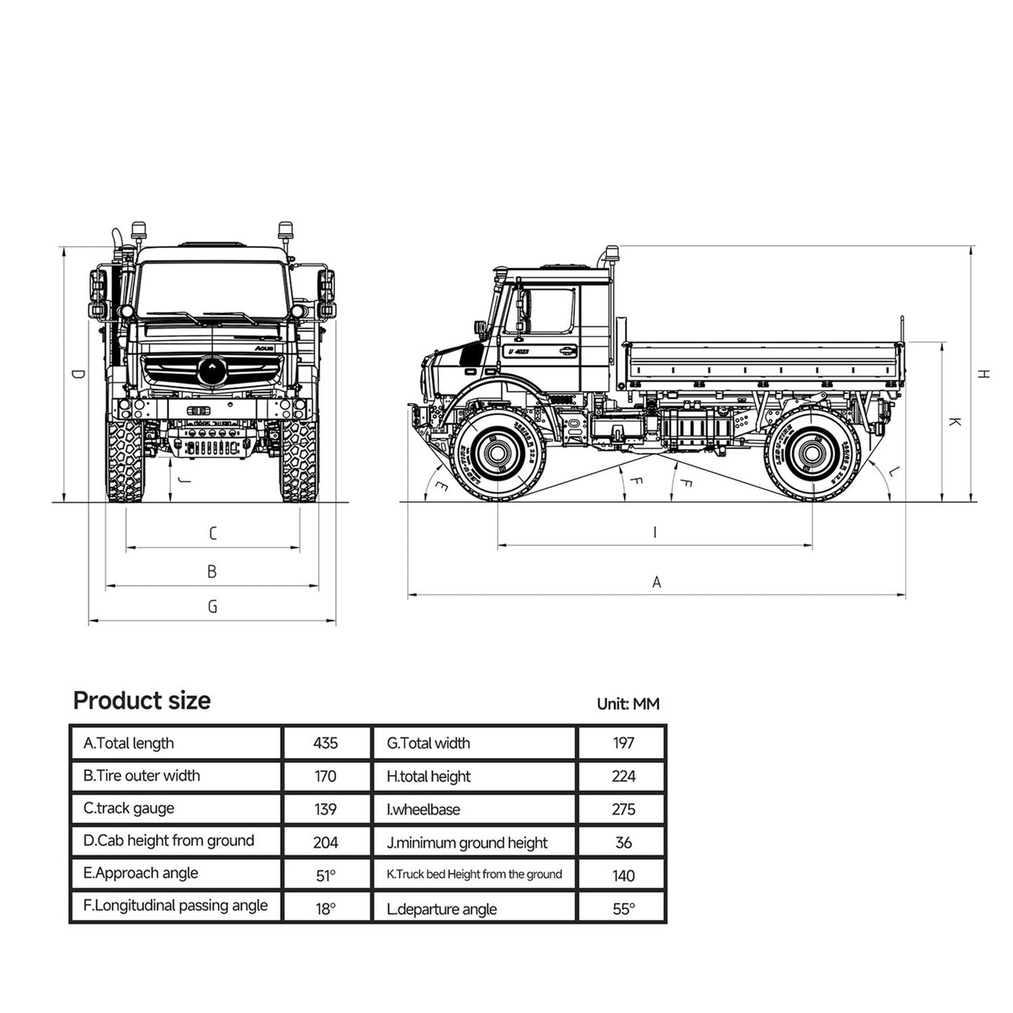 In Stock LESU U4023 4X4 1/14 RC Off Road Vehicle Metal ATV Light Truck MT44023 Model Light Sound Wheel Reduction Axle Lock Radio Battery