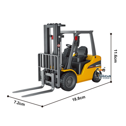 HUINA 1/50 Electric Remote Control Forklift 9925 Mini Warehouse RC Model Desktop Level Light Sound Effect Battery