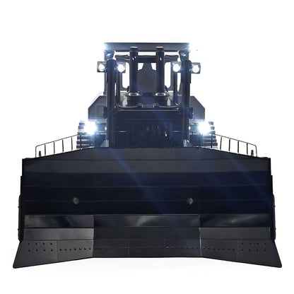 1:14 Metal Remote Control Hydraulic Bulldozer JDM-98 Ultra RC Heavy Machine Model Light System Flysky ST8 Radio Sound Battery