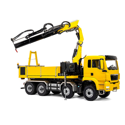 LESU 1/14 RC Hydraulic Roll on off Dumper Truck Crane Unassembled Plastic TGS Cabin Metal 8x8 Chassis Electric Tipper Axles Lock