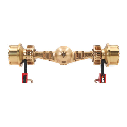 Brass Wheel Side Reduction Front/Rear Axles for 1/14 RC Articulated Truck E450C Radio Control Hydraulic Loader ZW370 JDM-198