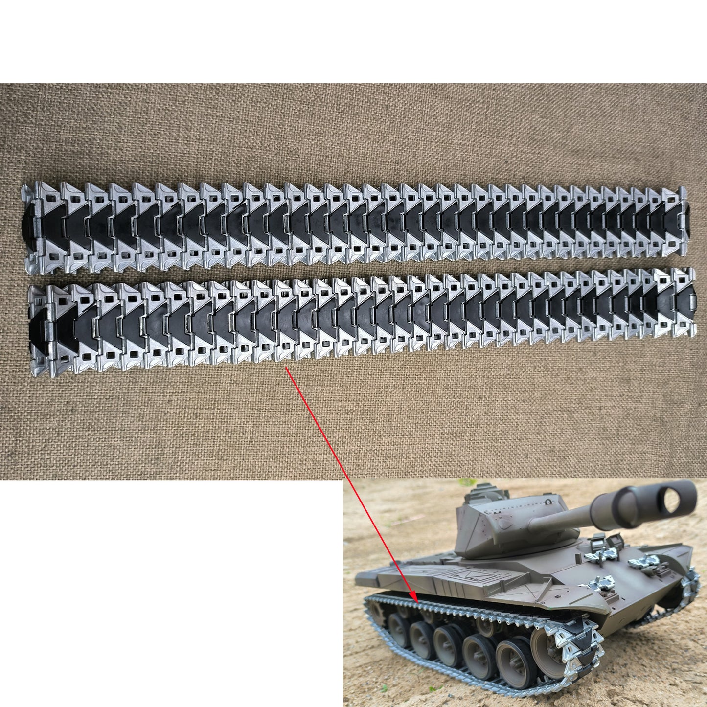 Metal Tracks Road Wheels Shock Absorber for Heng Long 1/16 RC Tank Model Parts Walker Bulldog 3839 DIY Spare Parts