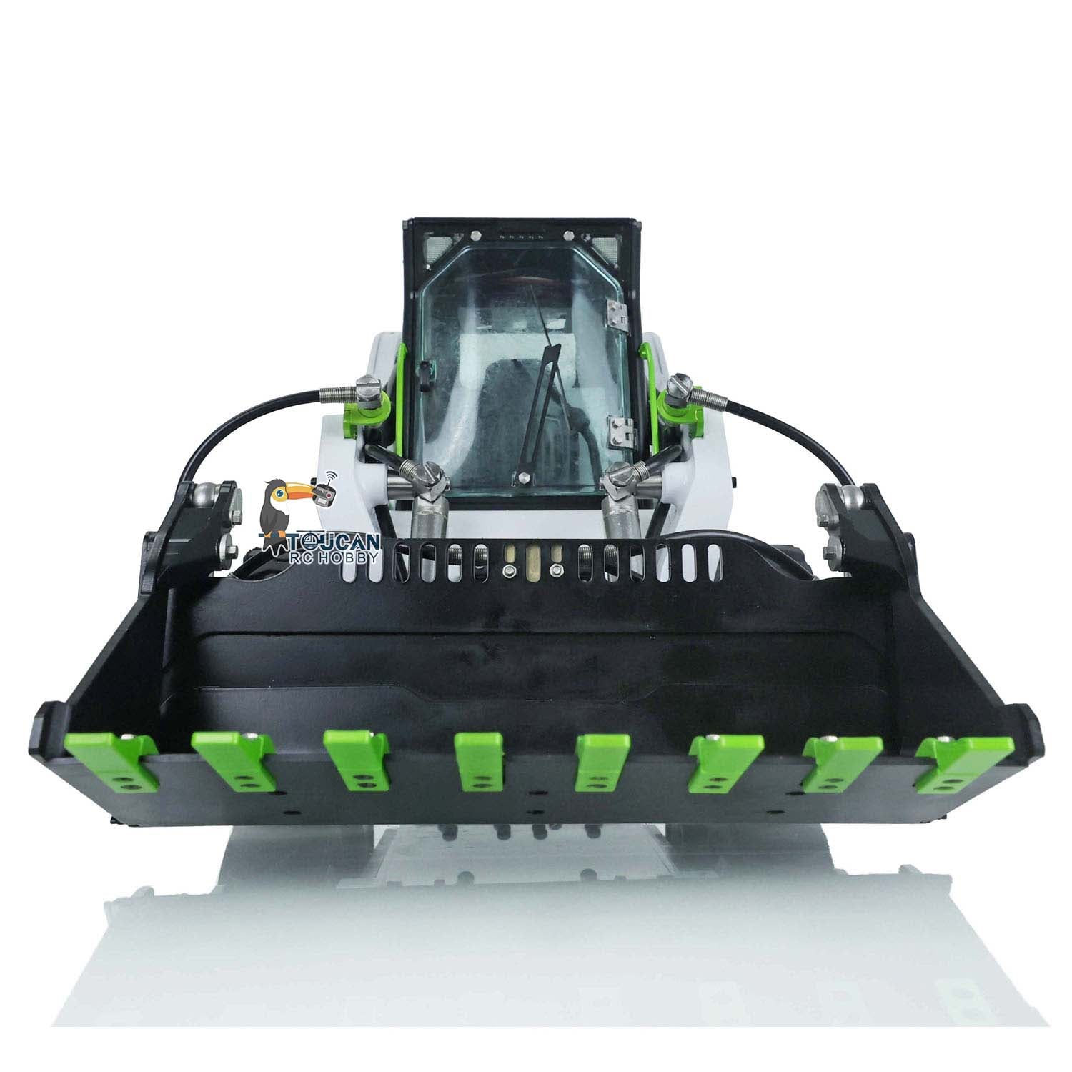 Wheeled skid steer RC loader integrated vehicle light sound group hydraulic system
