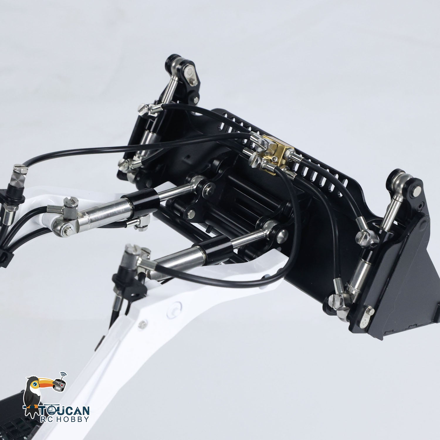 Metal construction skid steer loader with complete motor ESC servo assembly
