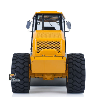 Dual valve hydraulic system metal RC compactor with front shovel accessory
