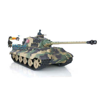 TOUCAN RC HOBBY Henglong 1/16 TK7.0 Plastic 3888A German King Tiger RRT RC Tank with 360 Degrees Turret Sound Light Smoke BB Infrared Combat