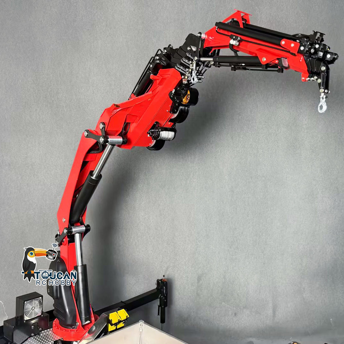 TOUCAN RC HOBBY LXY 1:14 Metal RC Hydraulic Crane Tractor Truck 8X8 Remote Control Lorry Extension Jib Electric Winch Removable Cargo Bed 3 Speed Differential Locks Axles