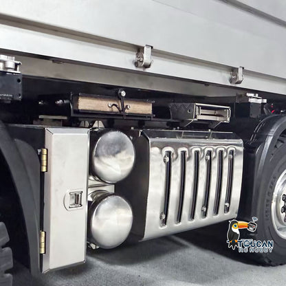 TOUCAN RC HOBBY LXY 1:14 Metal RC Hydraulic Crane Tractor Truck 8X8 Remote Control Lorry Extension Jib Electric Winch Removable Cargo Bed 3 Speed Differential Locks Axles