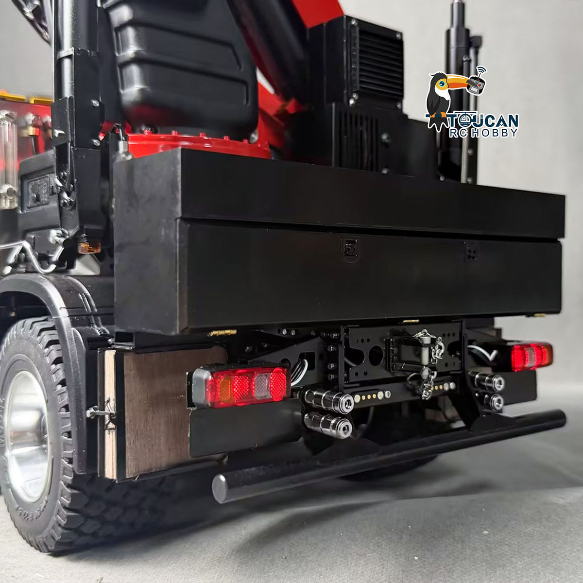 TOUCAN RC HOBBY LXY 1:14 Metal RC Hydraulic Crane Tractor Truck 8X8 Remote Control Lorry Extension Jib Electric Winch Removable Cargo Bed 3 Speed Differential Locks Axles