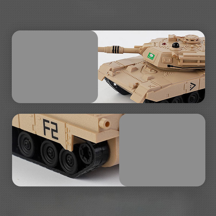 US Stock RTR Infrared Battle Tank RC Military Tank Turret Rotate Mini Toy Gift for Kids Painted Assembled