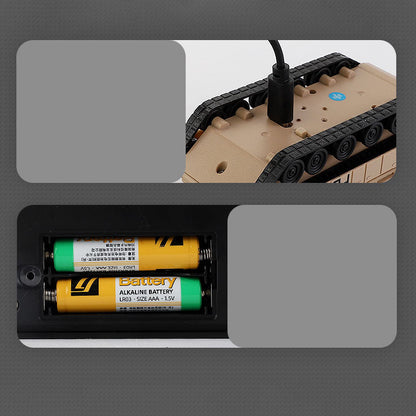 US Stock RTR Infrared Battle Tank RC Military Tank Turret Rotate Mini Toy Gift for Kids Painted Assembled