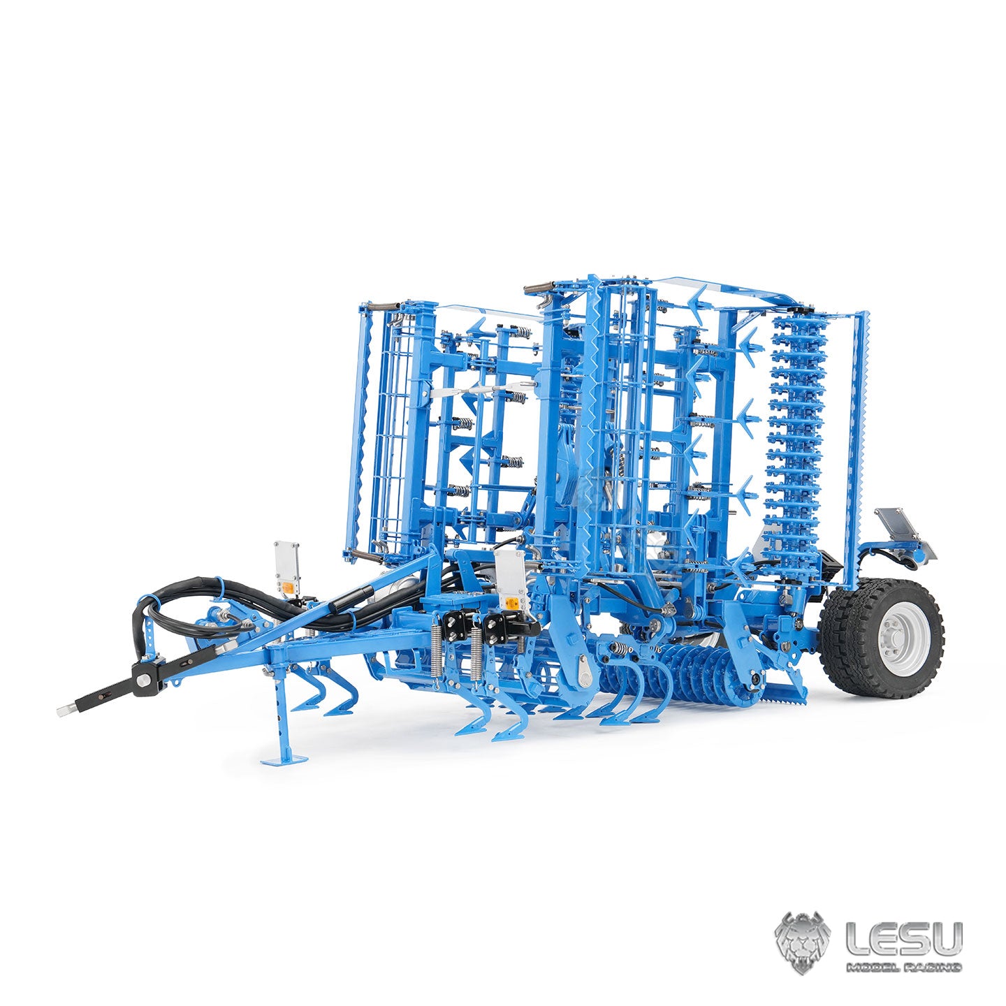 1/14 scale ls metal hydraulic rc tractor a0018 aoue‑1050 with k500 seedbed pre‑sowing land preparation machine

