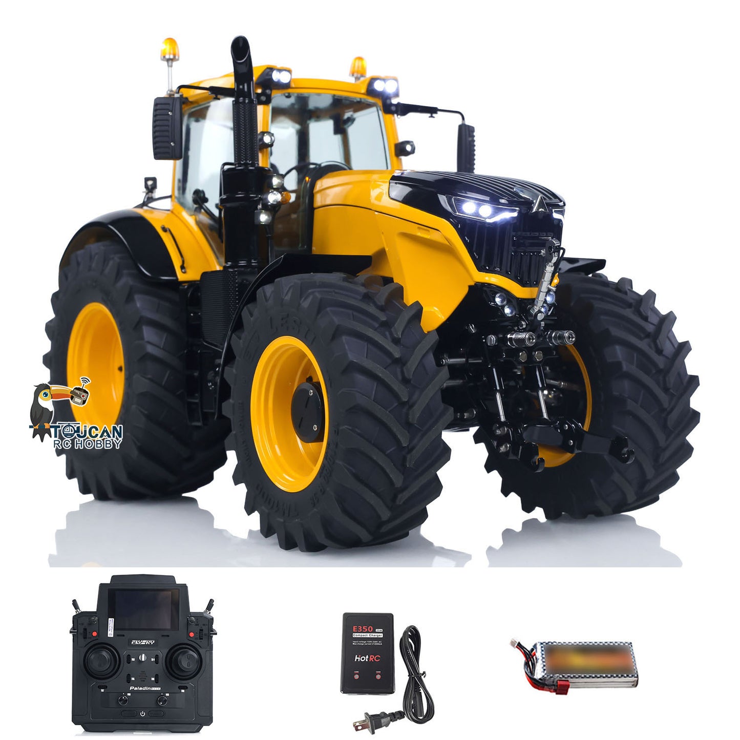 aoue‑1050 rc agricultural tractor 1:14 metal chassis full functional hydraulic rc car
