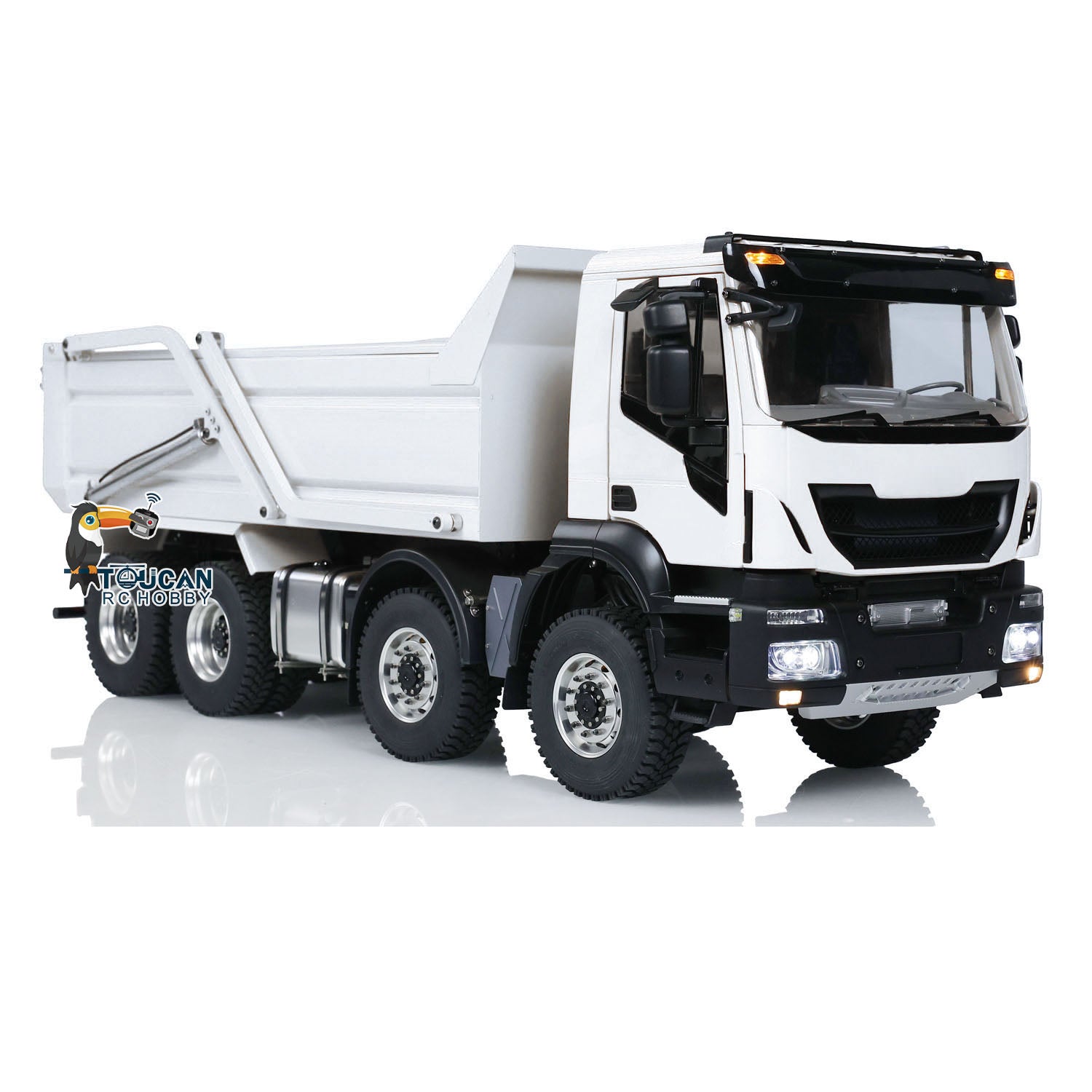 1/14 scale Iveco 8x4 remote control mud tipper truck with differential lock
