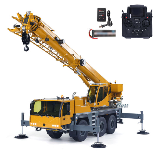 1:14 scale 3-axis metal hydraulic RC crane model
