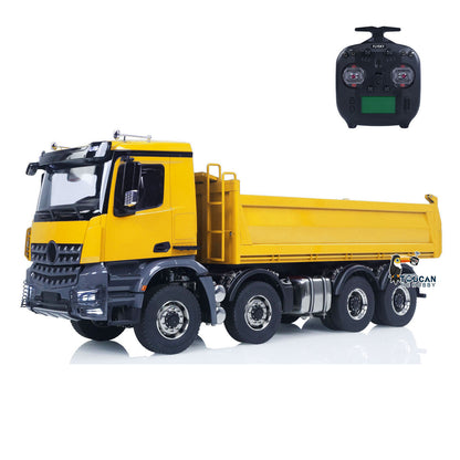 RC dump truck fitted with motor, ESC and servo components
