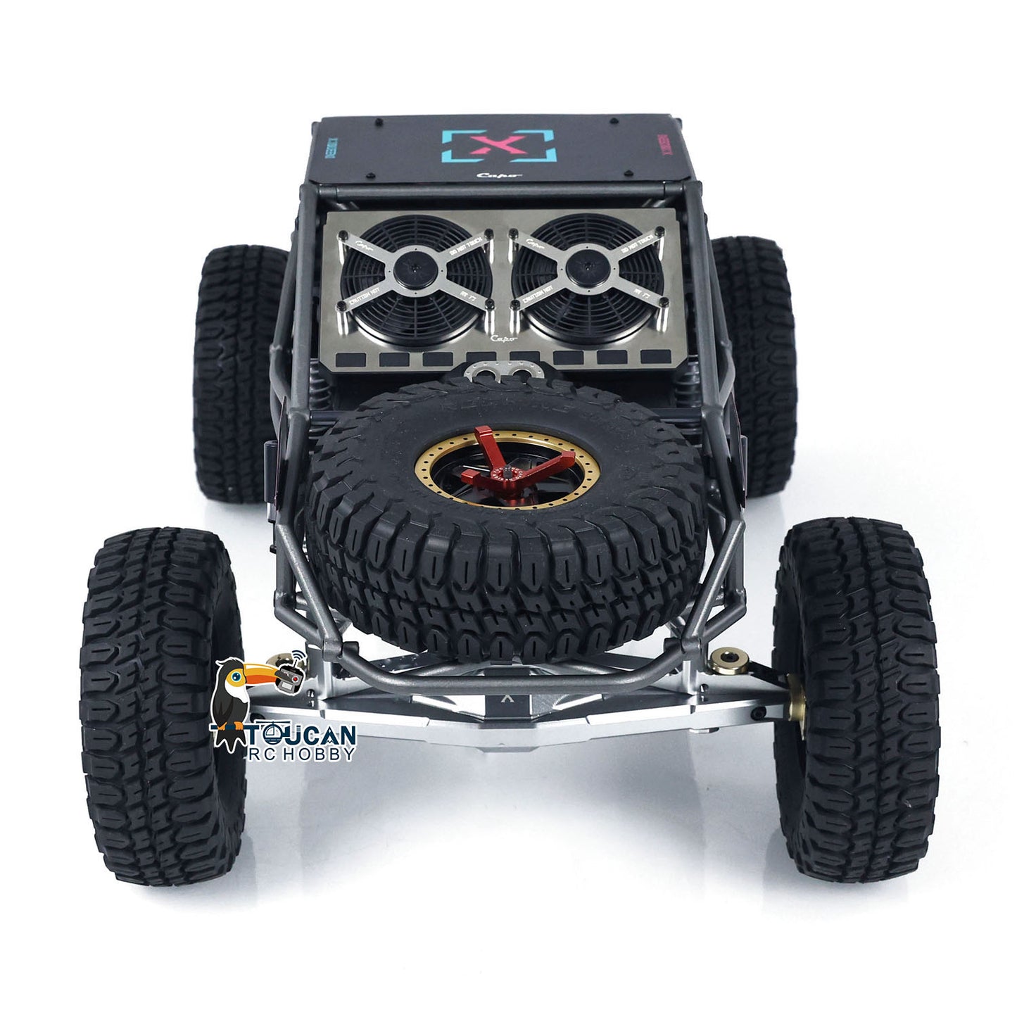 Multi effect rc crawler built in sound light and smoke simulation functions
