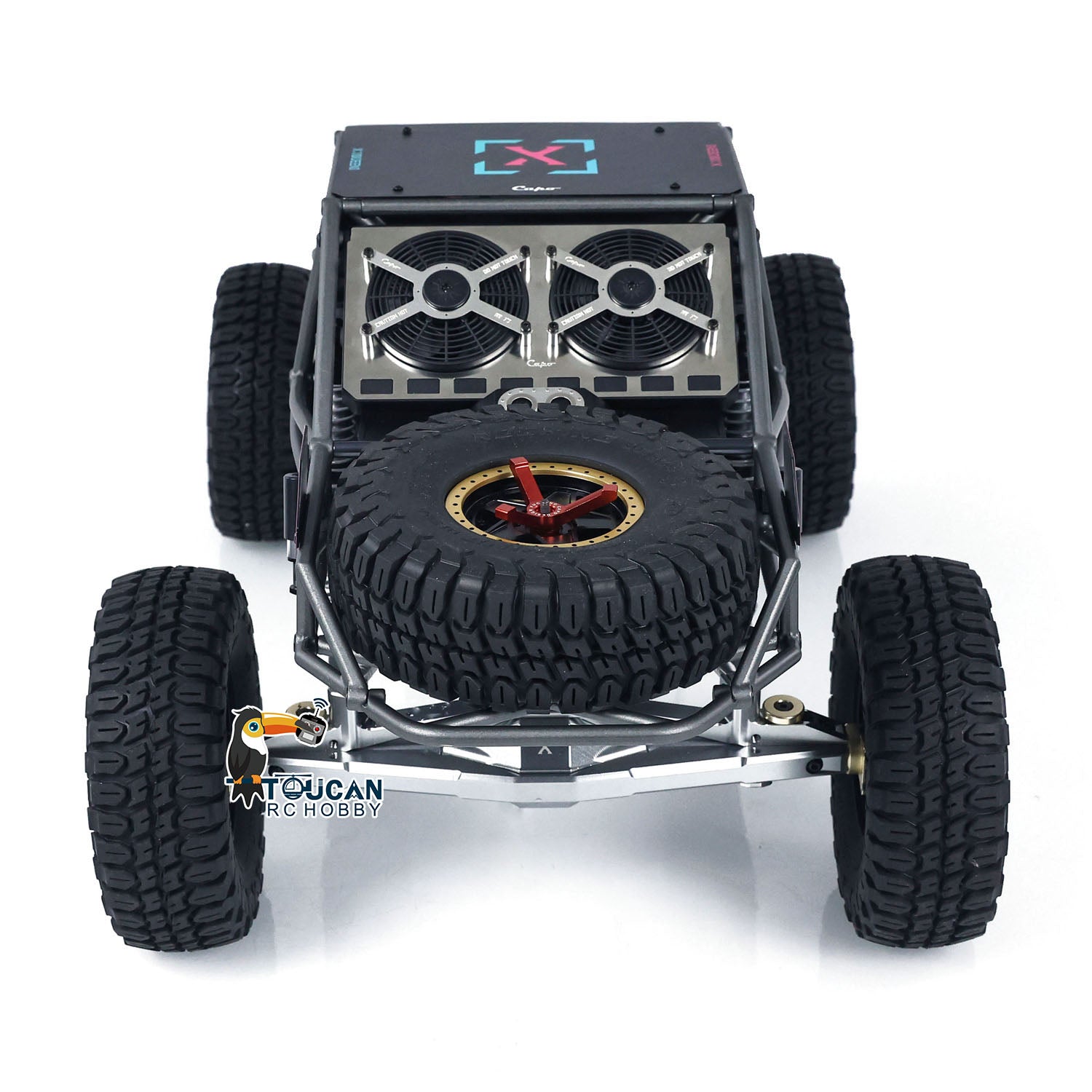 Multi effect rc crawler built in sound light and smoke simulation functions
