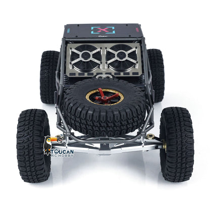 Multi effect rc crawler built in sound light and smoke simulation functions
