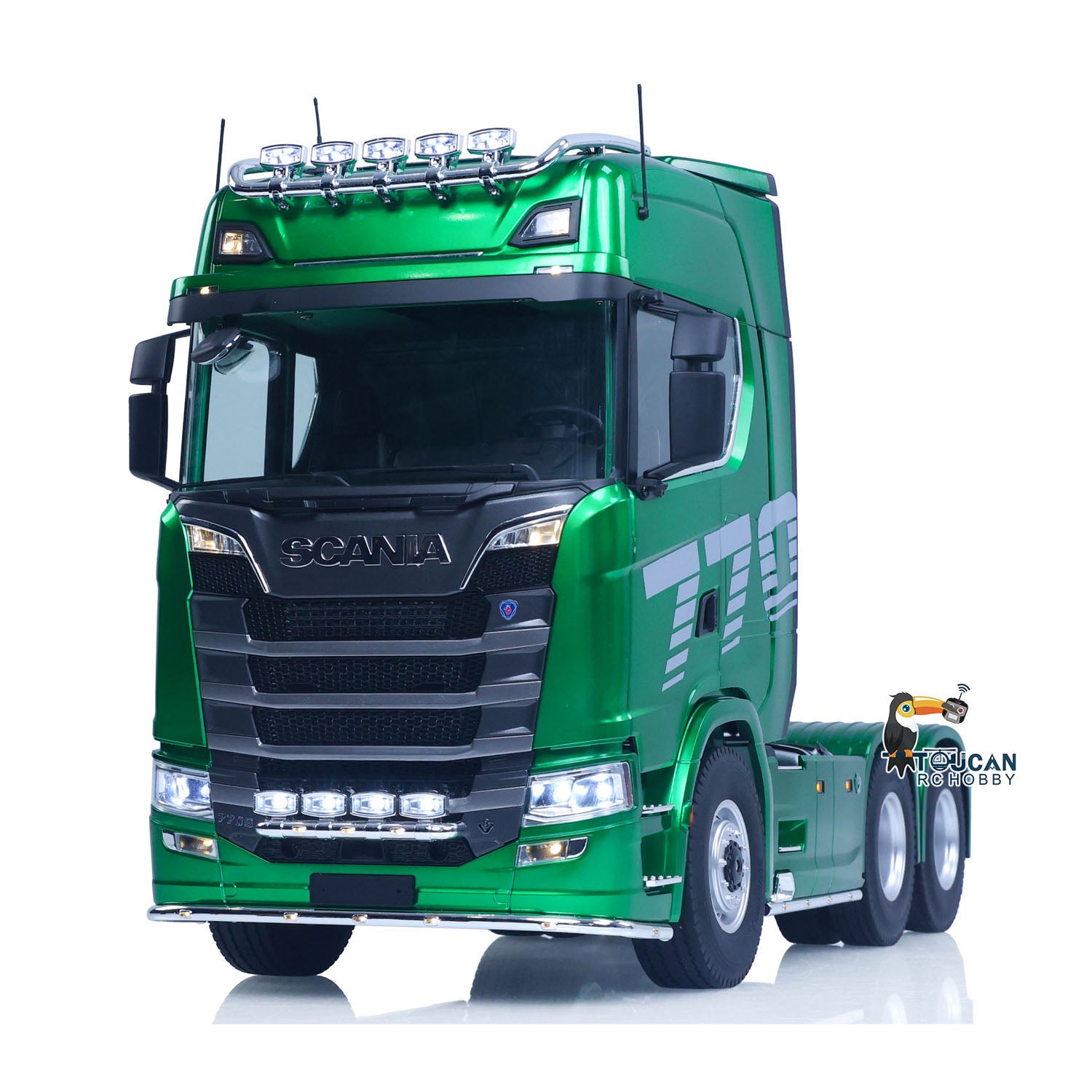 6X6 RC tractor truck equipped with motor and electronic speed controller
