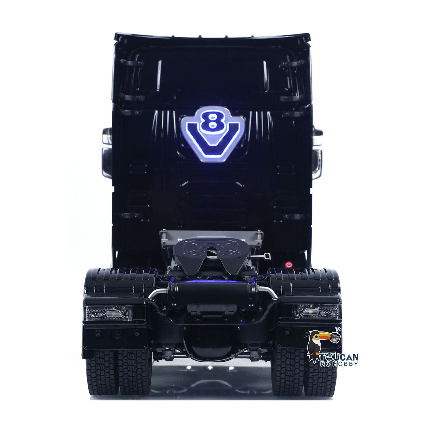Scania 770S equipped with devil eye decorative LED lights
