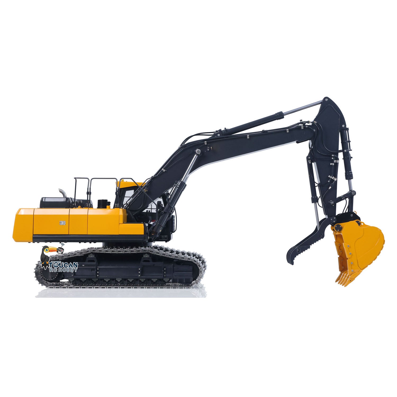 Finished RC Hydraulic Excavator with Hydraulic Quick Coupler Seat Servo ESC and Motor

