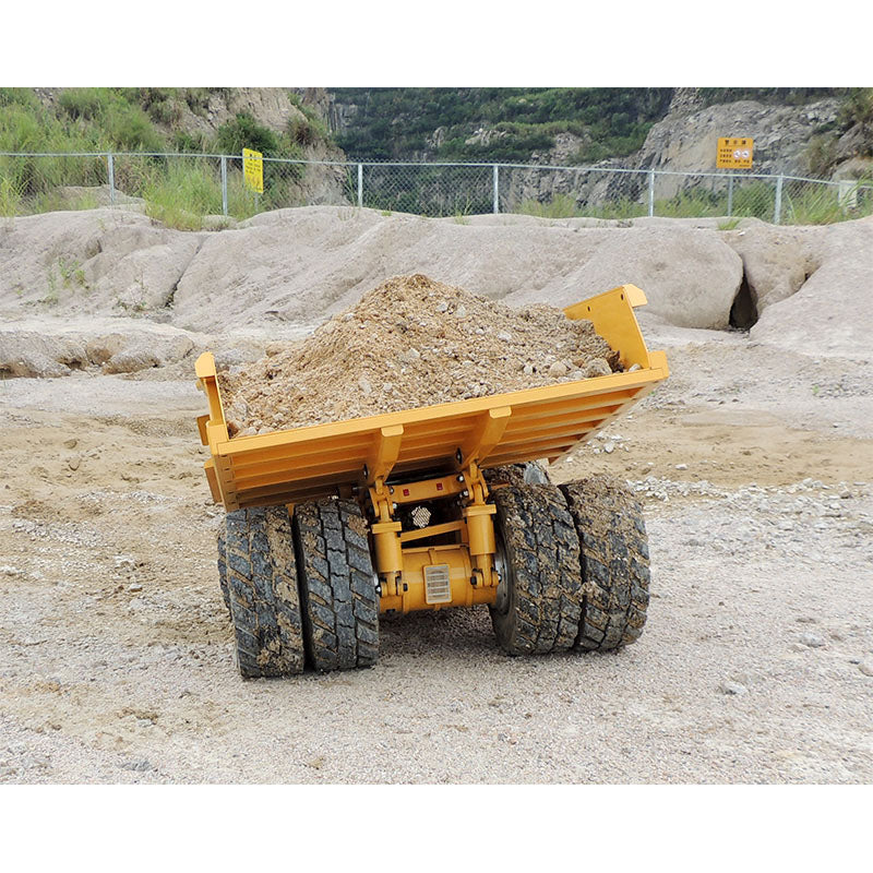 RC giant mine dump truck JDM model equipped with I6S remote controller
