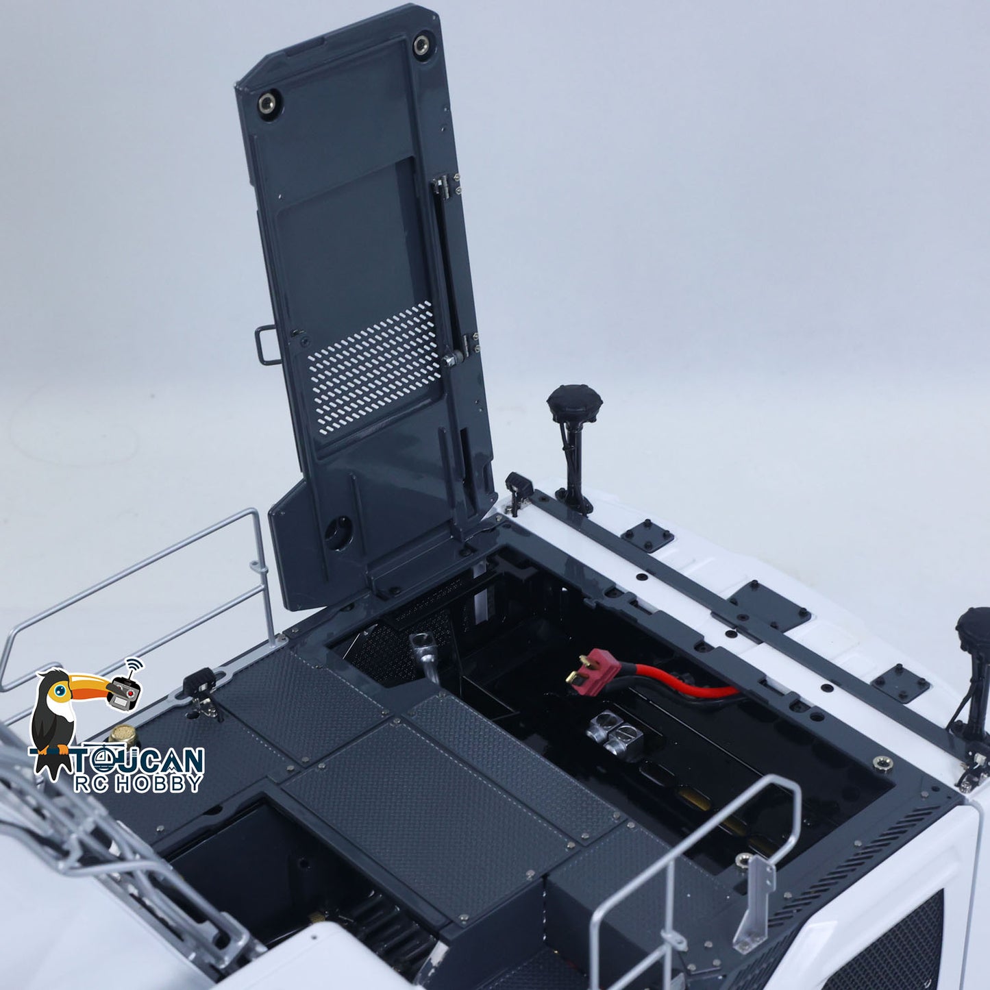 1:14 RC long arm excavator 7 way directional valve metal track model
