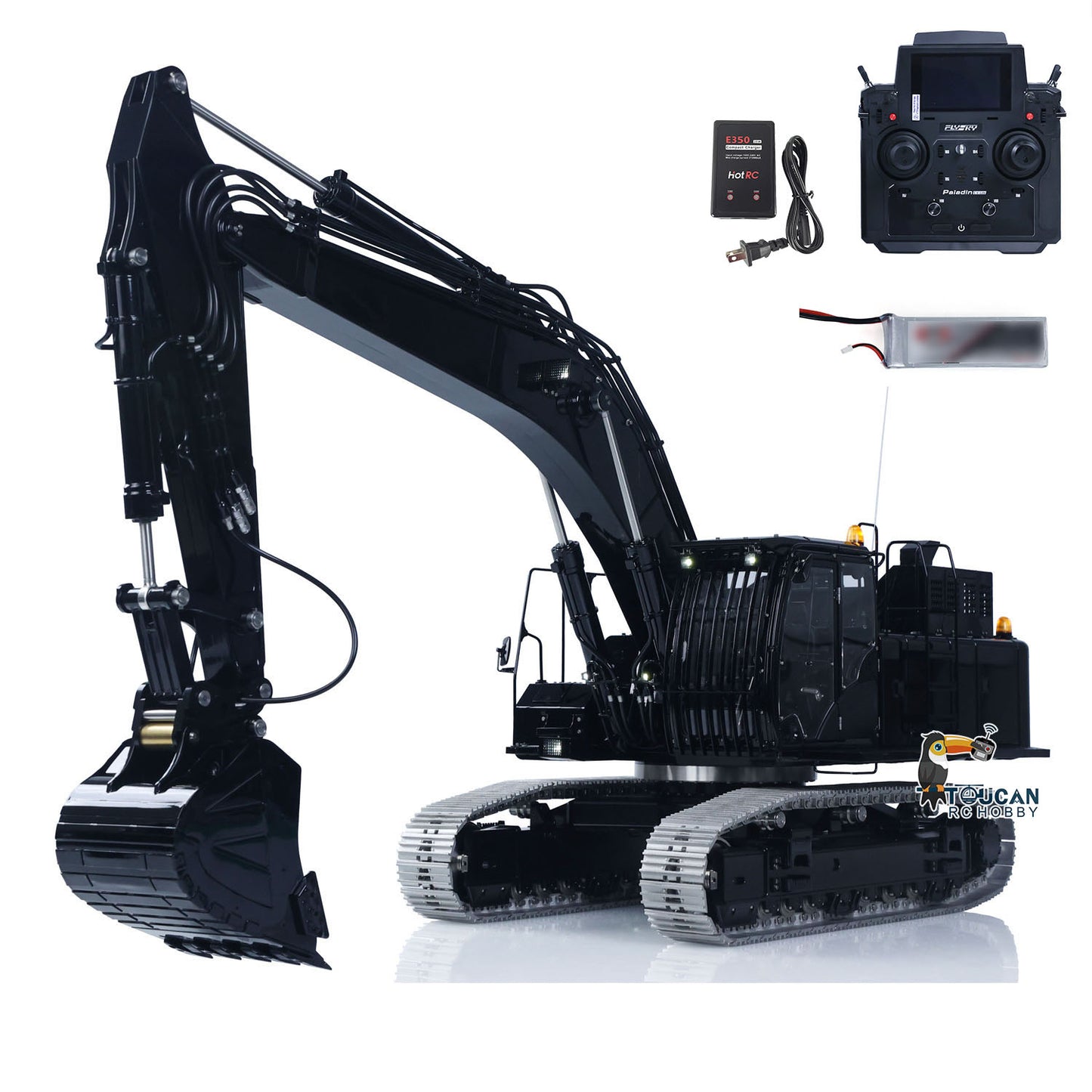 LS ZX490 RC Excavator with 6-Way Directional Valve and Brushless Oil Pump
