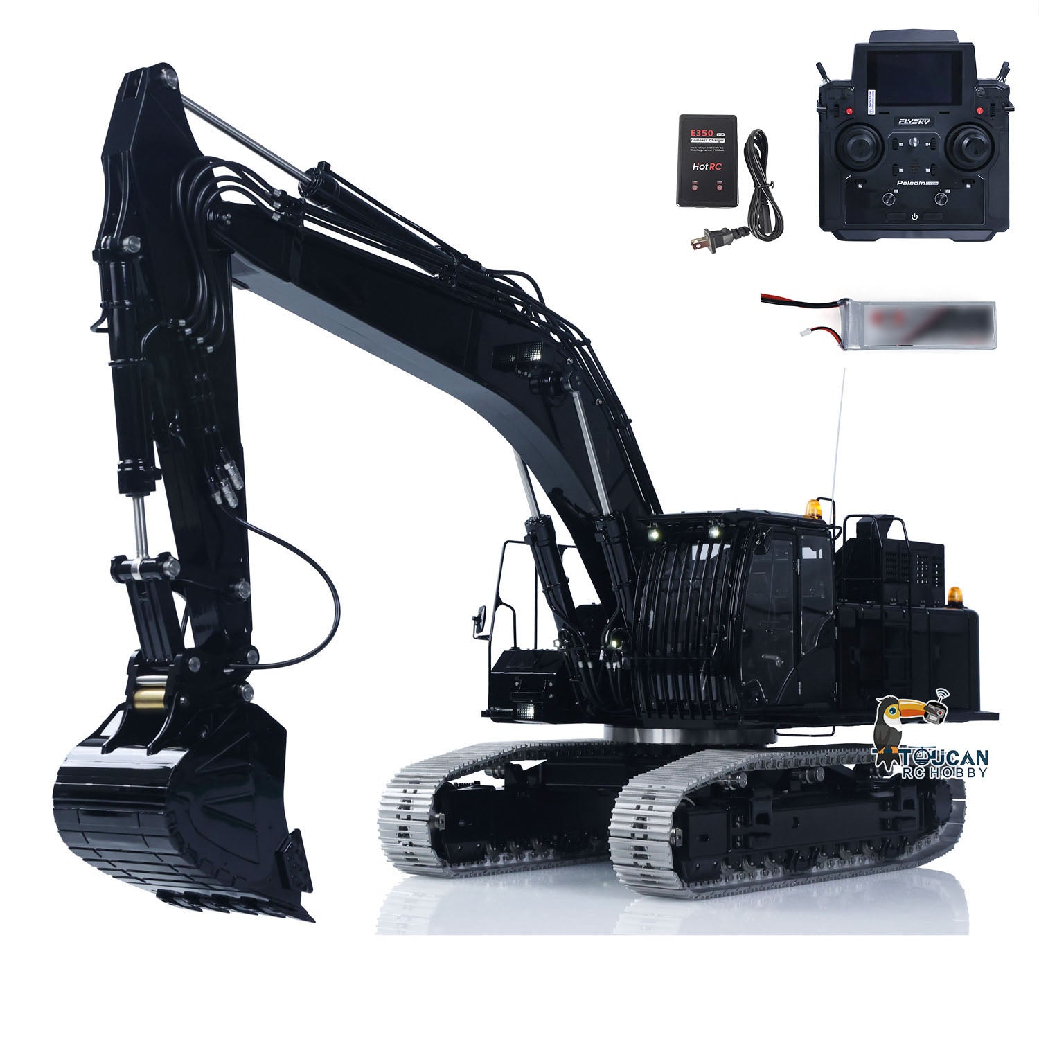 LS ZX490 RC Excavator with 6-Way Directional Valve and Brushless Oil Pump
