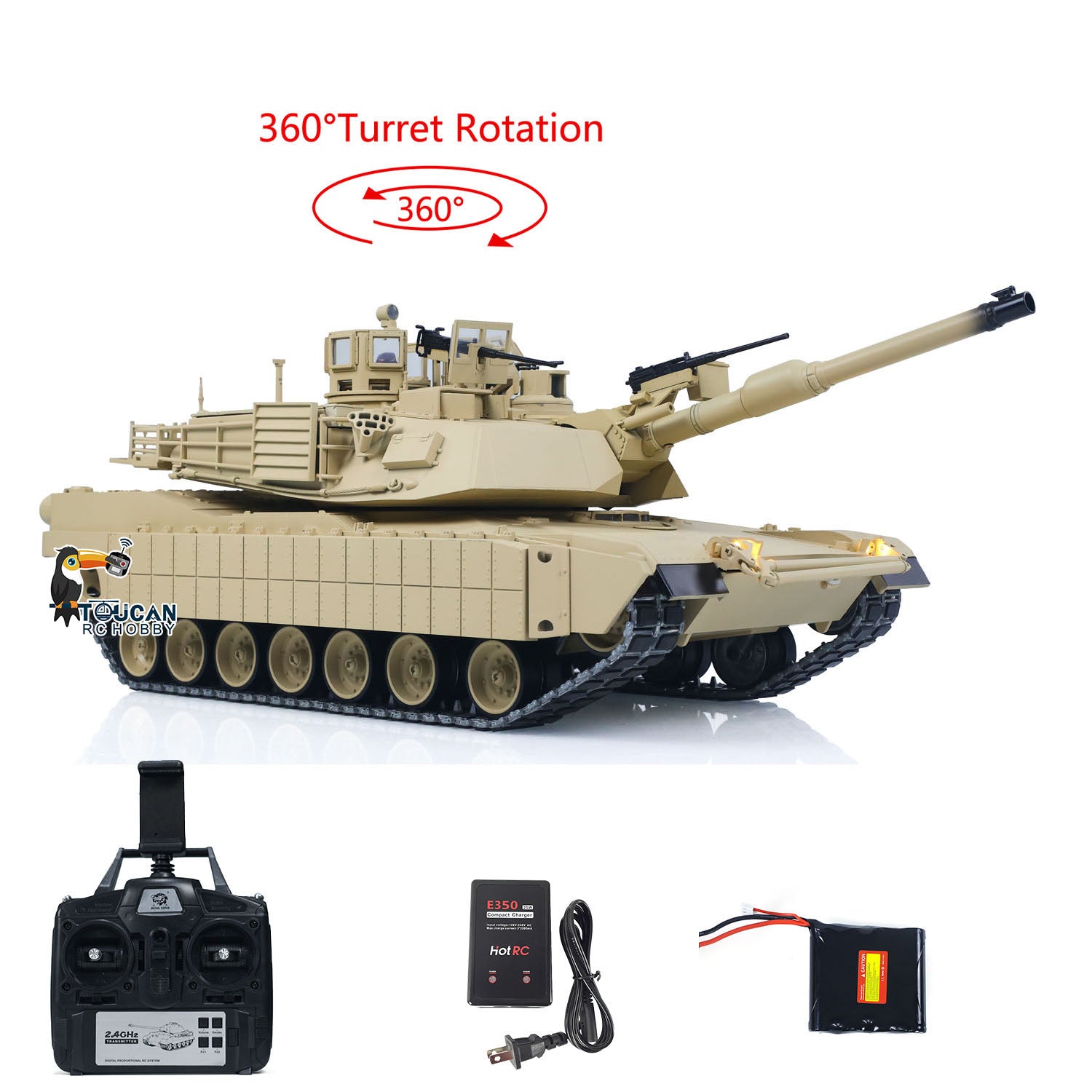Full Metal RC Tank Hull Smoke Effect M1A2 3918
