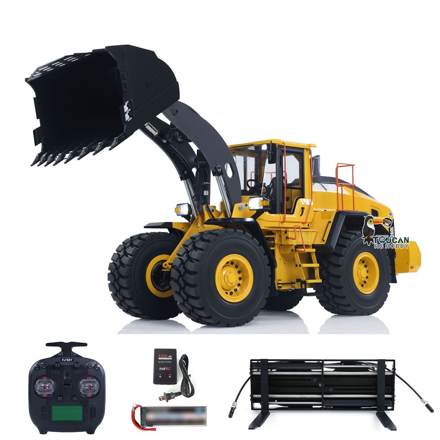 RC-MTM-1-14-Volvo-E260L-metal-wheel-hydraulic-loader-finished-model
