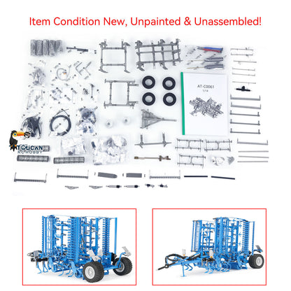 realistic rc agricultural model aoue‑1050 tractor matched with k500 plowing seeding equipment
