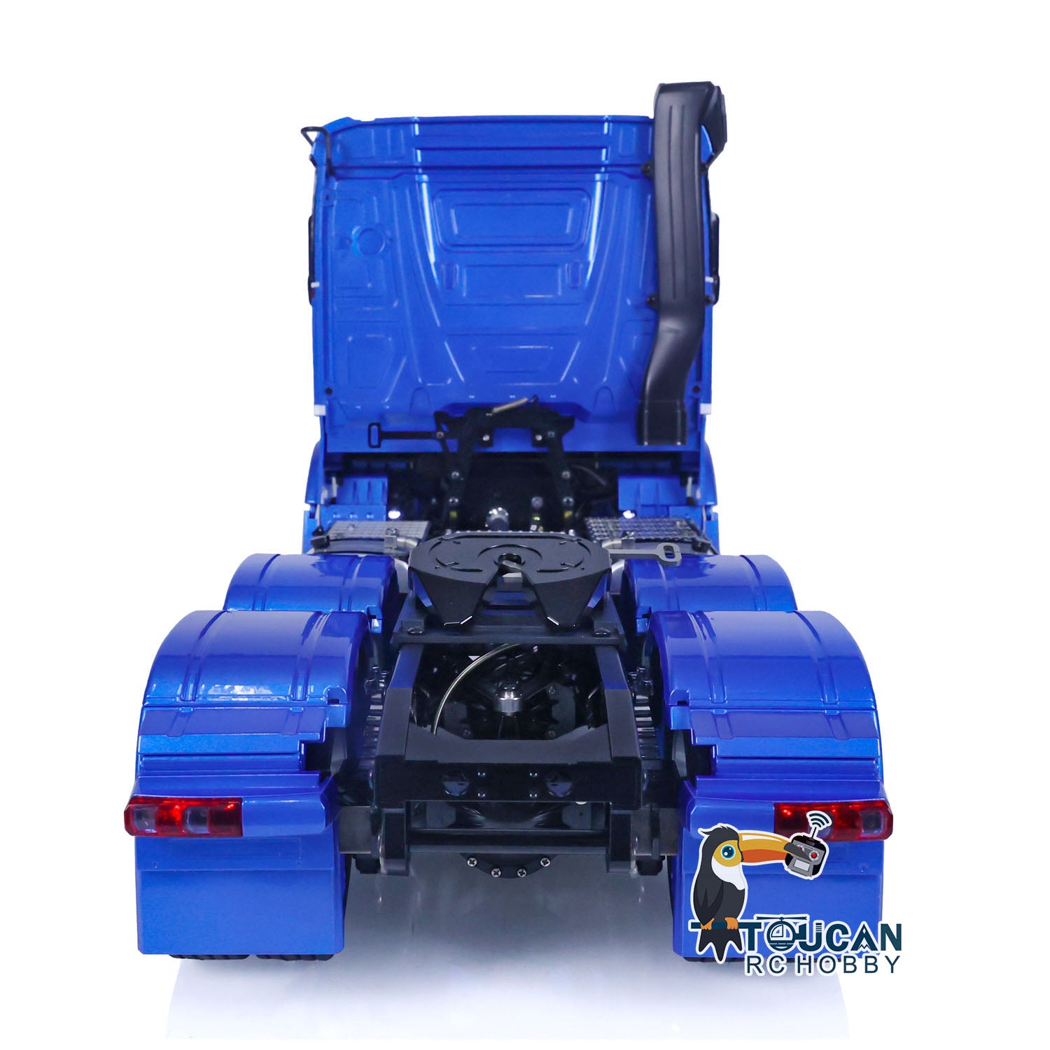 Custom blue white painted RC tractor with complete light sound unit
