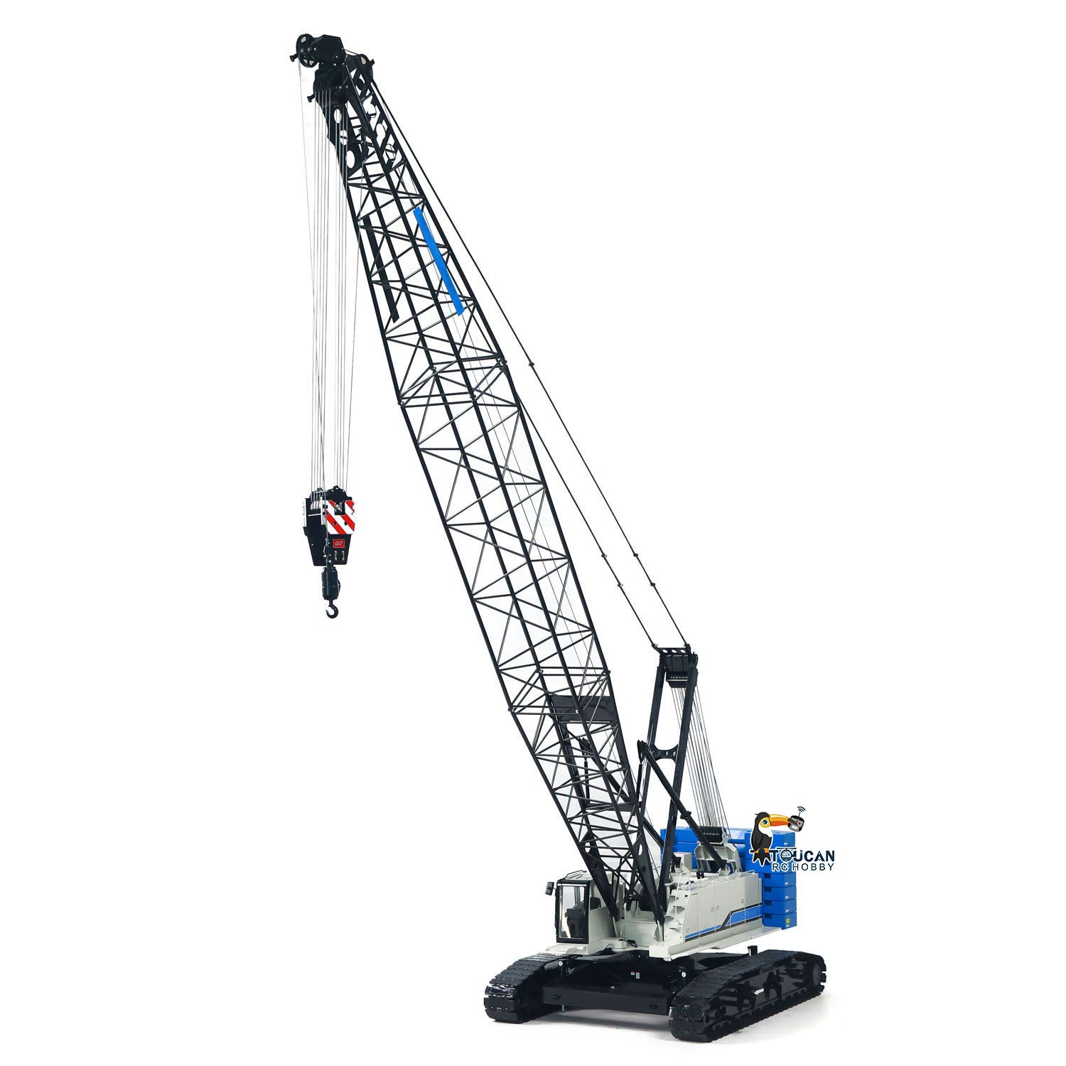 flysky pl18lite remote control hydraulic truss crawler crane full accessory set rc heavy equipment model

