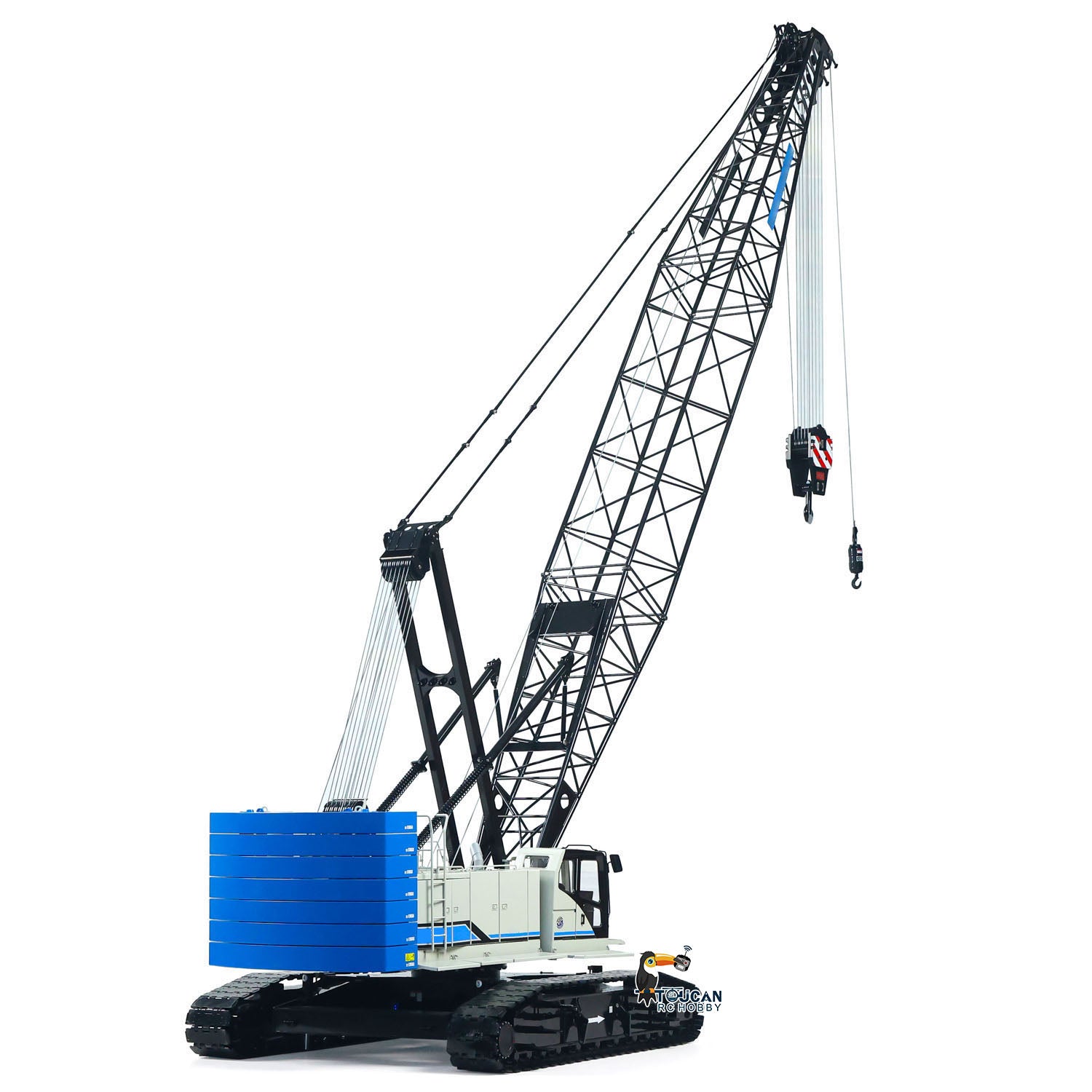 1/14 scale simulation metal hydraulic crawler truss crane with matched battery and charger complete rc set

