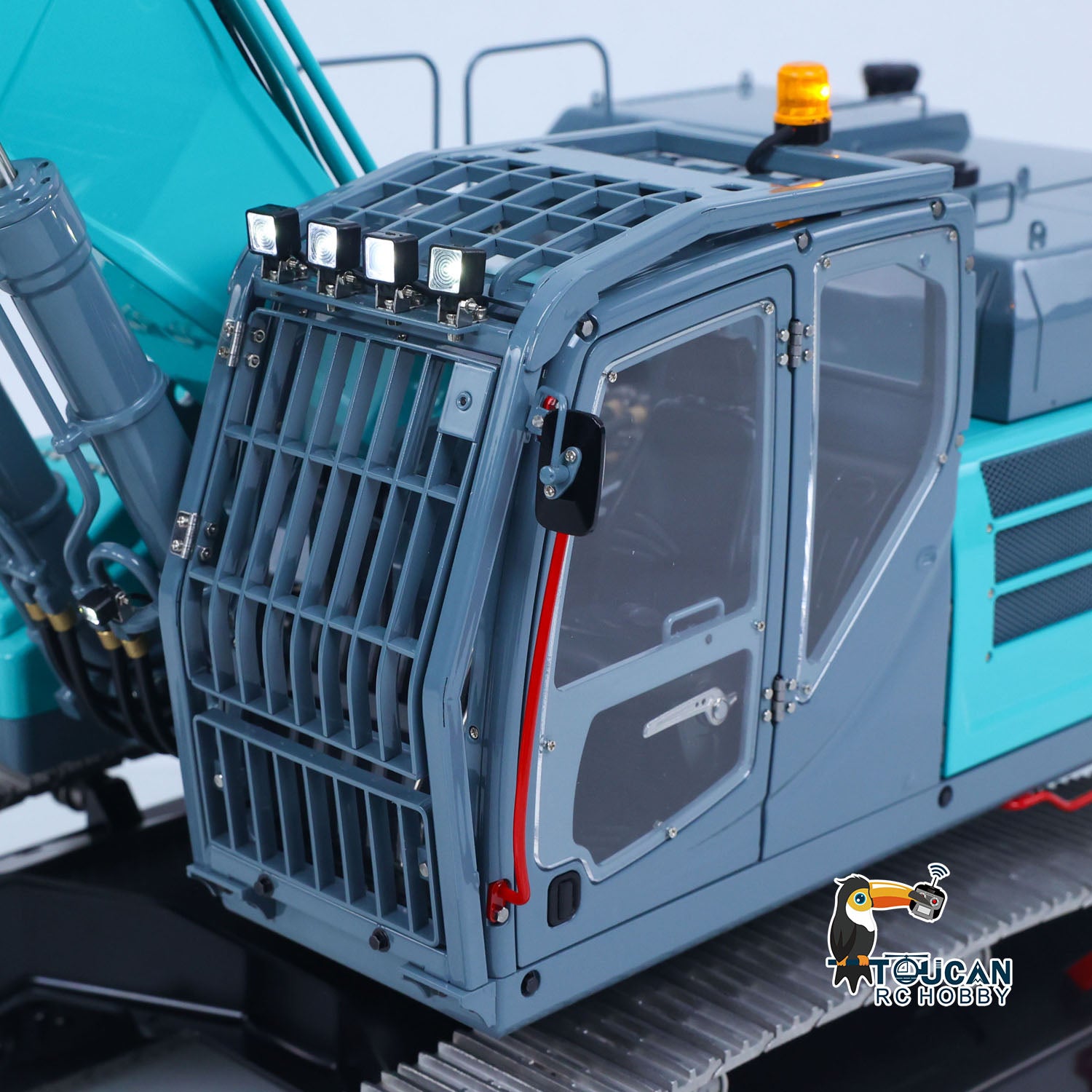 RC Excavator 1/14 Scale Green Grey Body