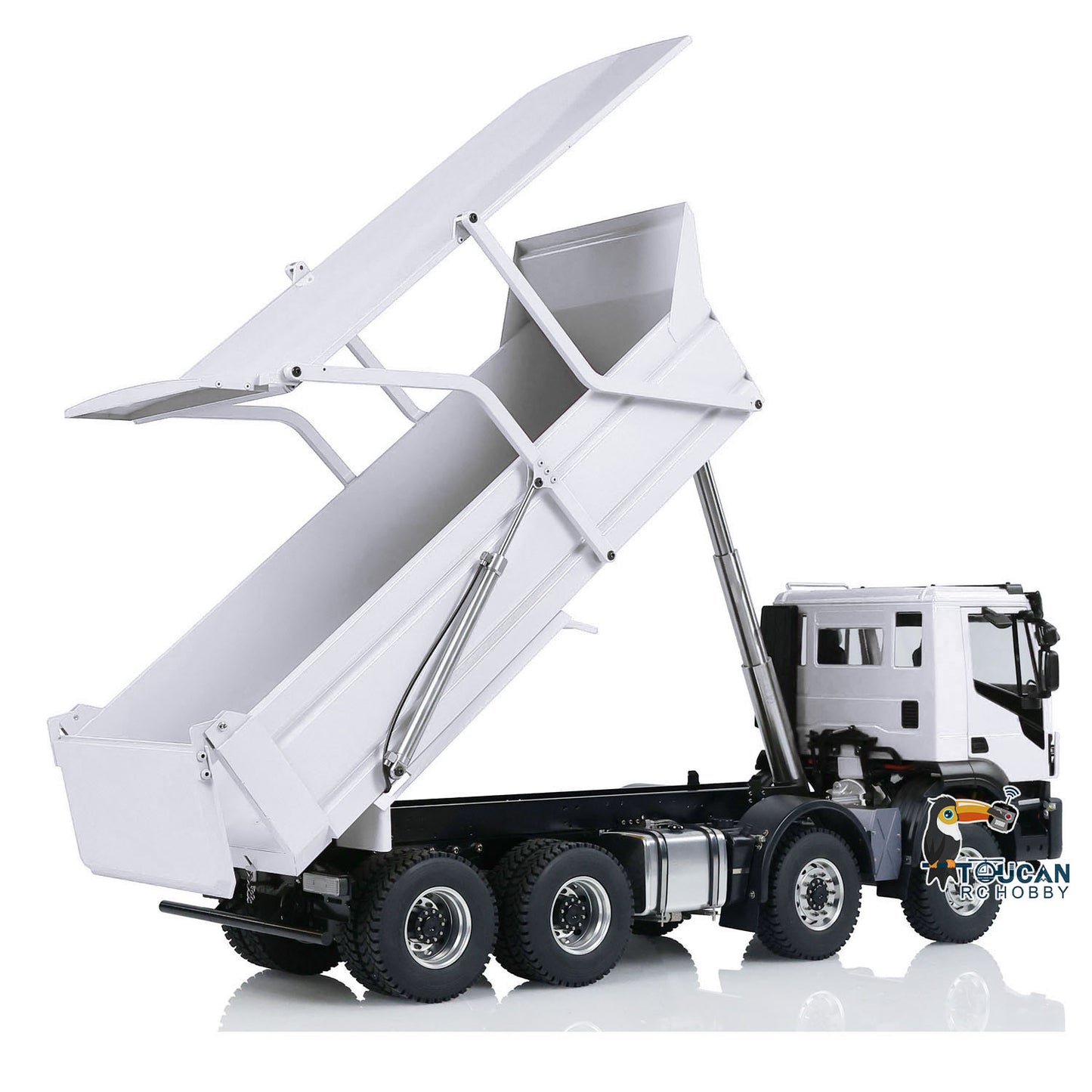 1:14 Iveco 8x4 remote control tipper truck hydraulic lifting system
