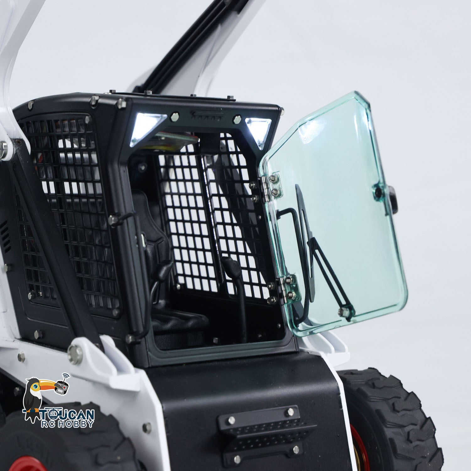 Remote hydraulic wheeled skid steer loader with motor ESC servo light sound parts
