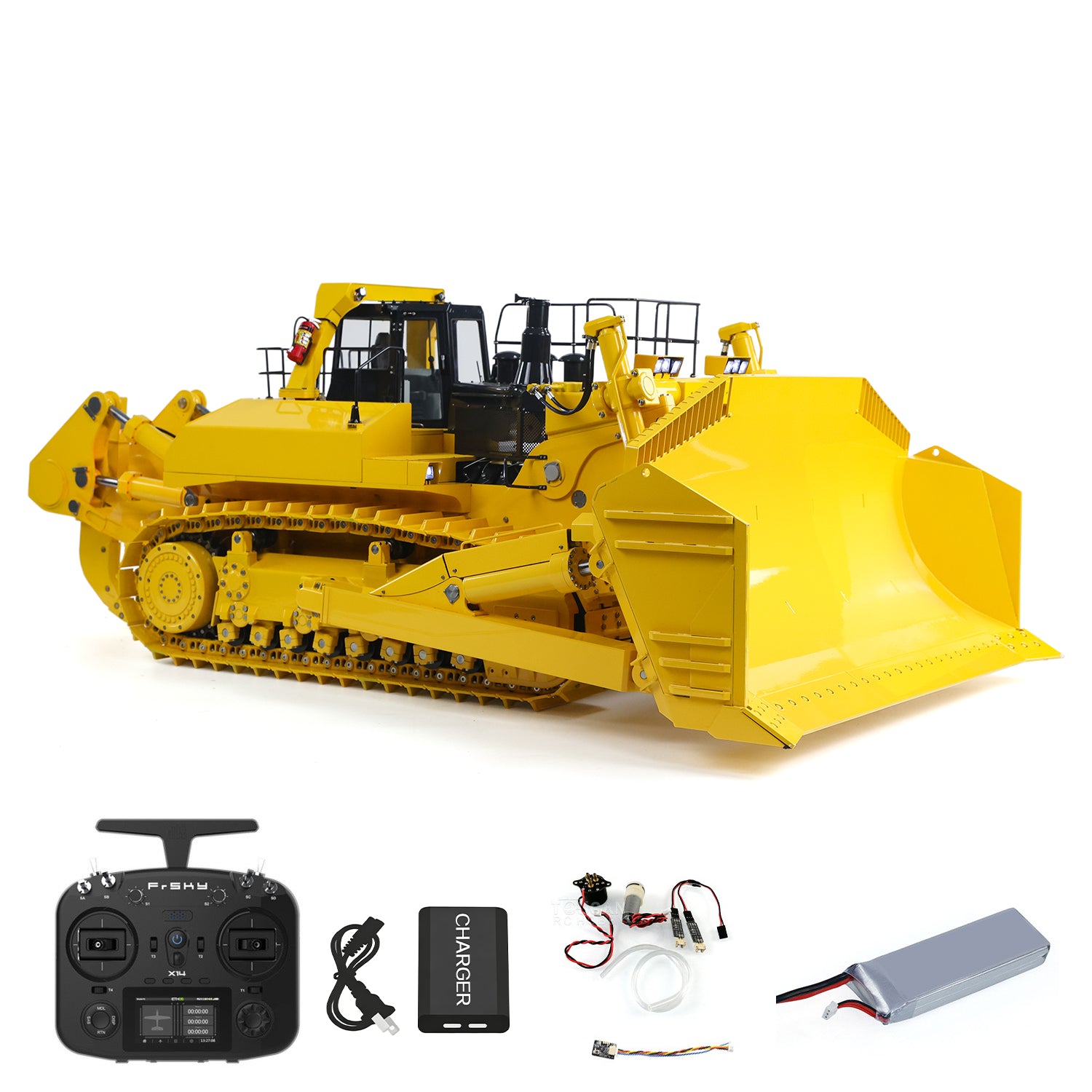 JDM 575 1/14 RC Metal Bulldozer Heavy Hydraulic Construction Truck