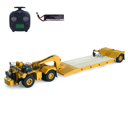 RTR metal hydraulic gooseneck semi trailer remote control mining transport model fully assembled
