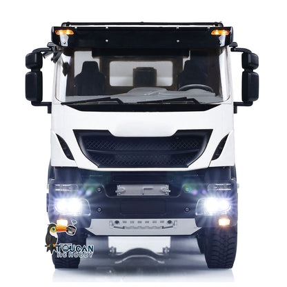 Assembled 1/14 scale Iveco hydraulic mud tipper RC model car

