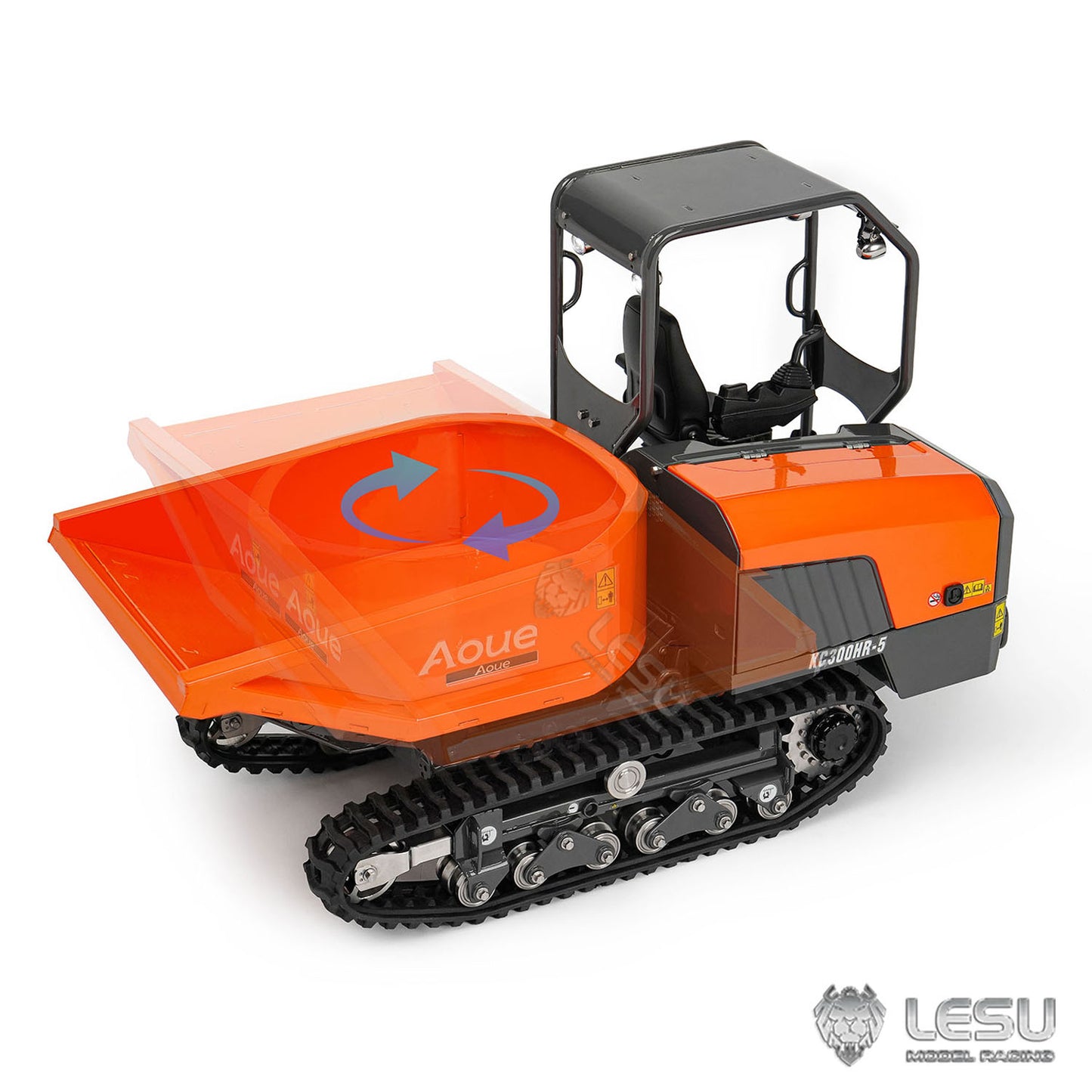 Red Dark Gray RC Dumper Model
