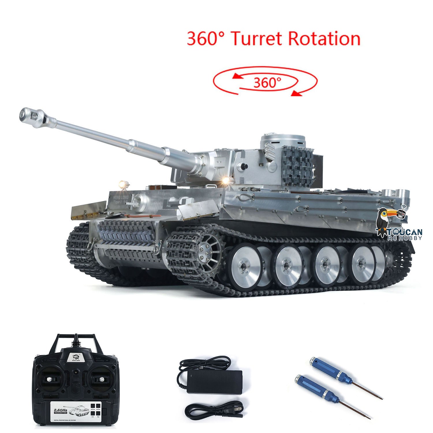 Highly simulated Tiger 1 tank with authentic real vehicle details
