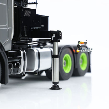 6x6 all metal chassis two tone dark gray green remote control heavy tractor model
