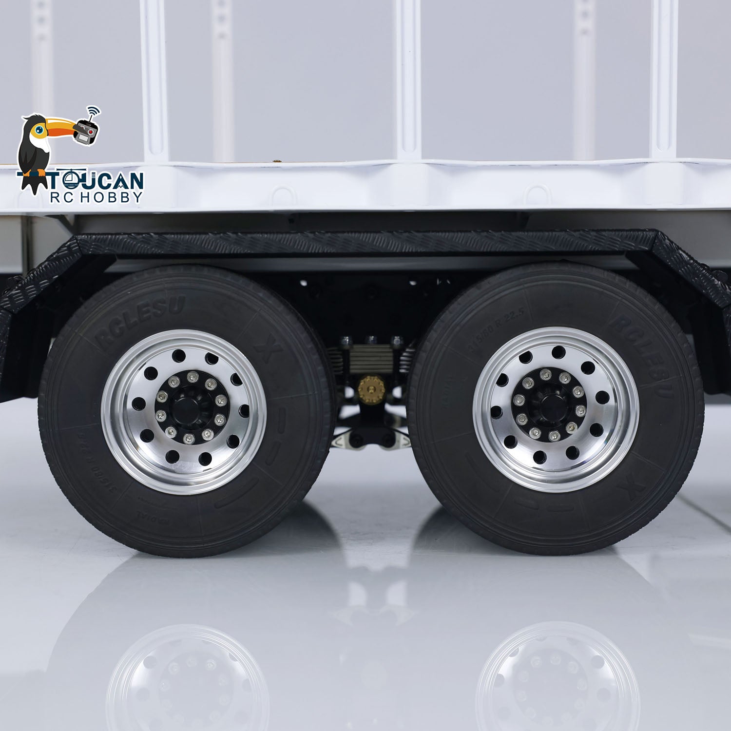 LESU 1/14 6*4 RC Timber Truck Metal Remote Control Flatbed Lorry Trailer