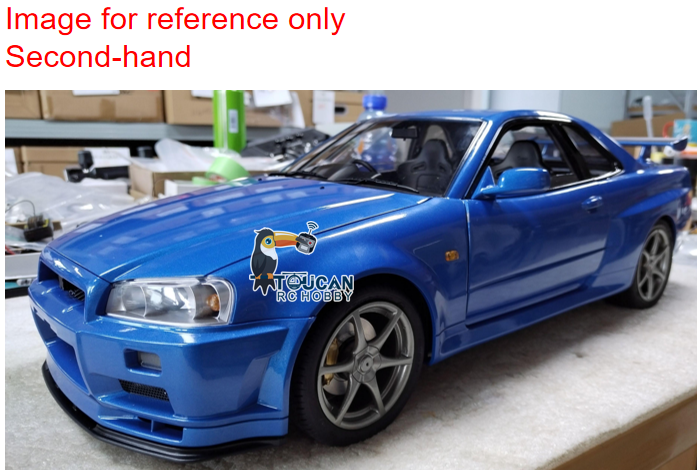 1/8 scale Capo R34 4‑wheel‑drive RC racing drift car, metal build, high speed, sound & smoking effect, second‑hand item with free shipping from CN warehouse