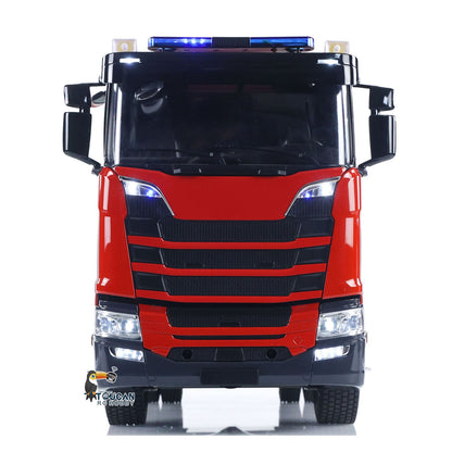 1/14 4x4 semi‑metal RC fire truck PS0015, I6S transmitter, built‑in sound and light effects
